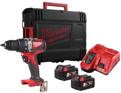 Milwaukee M18FPP2A3-502X Fuel M18FPD3 Combi & M18FID3 Impact Twin Kit 2 x 5ah Batteries