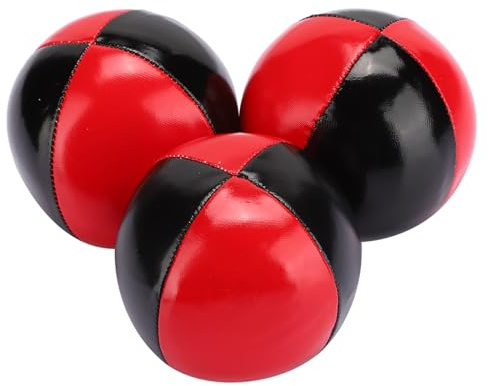 DriKou Jonglierbälle, Jonglierbälle für Anfänger, 3 Stück, PU-Leder, tragbar, Eps, weich, Jongliersitzsäcke für Jonglierclubs, Jonglierset, Anfänger, Profis