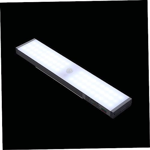 HOMSFOU 1 Satz Kabinett Licht Led-schrankleuchten Streifen Wandlampe Licht Im Batterieschrank Haushaltslicht Sensor-schrankleuchte Küchenschrankbeleuchtung Schreibtisch-nachtlampe Pvc Weiß