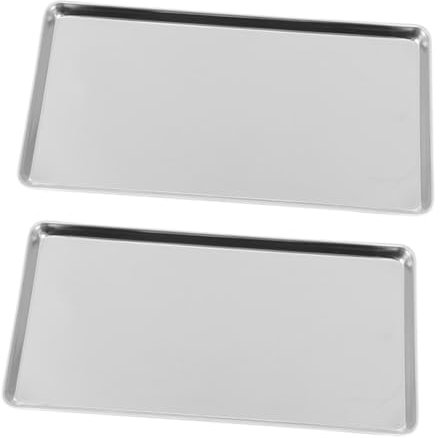 CIYODO 2pcs Stainless Steel Steam Pan Steaming Tray for Food Buffet Stainless Steel Vermicelli Tray for Restaurants Kitchen Use