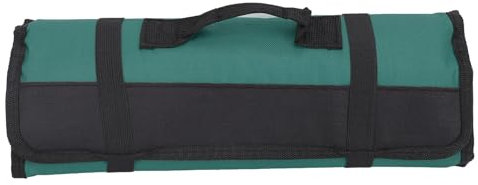 Kochmesser-Rolltasche, 20 Fächer, Großes Fassungsvermögen, Leichte, Tragbare Besteckhalter für Campingkochen Im Freien (GREEN)