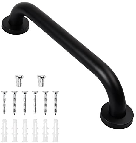 Maniglione Doccia in Acciaio Inossidabile 30CM, Maniglia per Doccia Sicura per Anziani e Disabili, Maniglione Bagno Antiscivolo per Doccia e Vasca da Bagno, Maniglione Doccia Anziani (Argento)