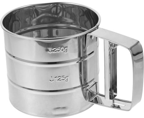 CONGARTENO Tamizador De Inoxidable Semi Automático para Repostería Colador De Mano para Filtrar y Ingredientes