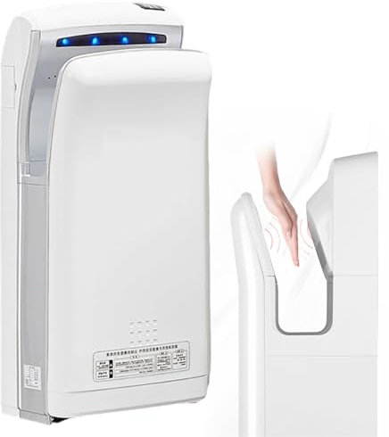 YEHOZZ Asciugamani Automatico, Asciugamani Elettrico da Parete, Asciugamani Commerciale, 5 Secondi per Asciugare, Sensore Automatico per Bagno,White