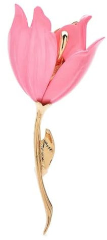 Broches de fleurs de tulipe pour femmes, unisexe, 4 couleurs, pour bureau, fête, broches, Pierre Verre Pierre Émail Verre, Pas de gemme