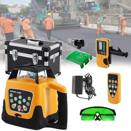 FBJAMZ Niveau Laser Rotatif, Niveau électronique à nivellement Automatique, équipement de Mesure à nivellement Automatique, Outils de Construction, portée de 500 m (Redbeam)