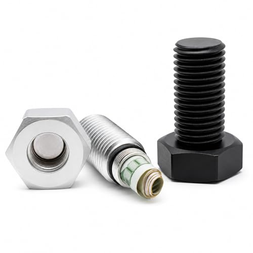 Fake ALUMINUM Bolt Container Stash Geocache Hidden Magnetic Cache (2 PACK) Waterproof Rust Proof (Nut Screw Diversion Safe Hidden Storage Space Cash Small Valuables, Secret Container, Realistic Decoy)