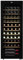 SIA HSWC150BL/G Freestanding Under Counter 150L Wine Cooler Fridge, 58 Bottle Capacity, Glass Door, Wooden Shelves, Digital Display and LED Light, Black, 2 Years Parts and Labour Guarantee