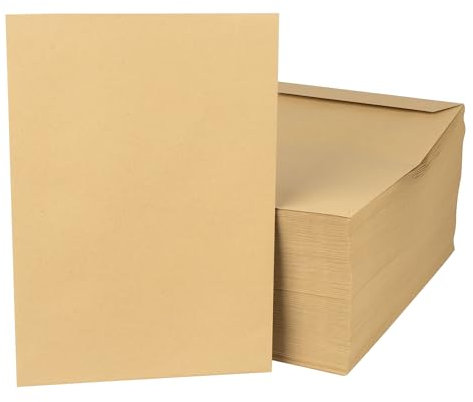 100 Stück B4 Versandtasche 120 g/m² Materialstärke, Haftklebestreifen, Versandkuvert Verpackung, braune Versandtasche