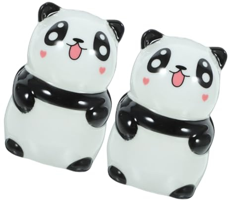 POPETPOP 2pièces Pot Assaisonnement Céramique Motif Panda Lot De Pots à Épices Décoration De Cuisine Récipient à Sel Moderne Boîtes à Thé