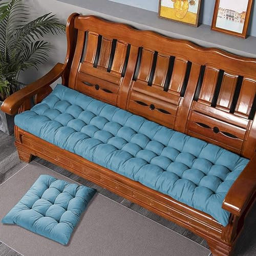 Bankkissen aus Baumwolle, extra dick, für 2-/3-Sitzer, für drinnen und draußen, bequem, 170 x 50 cm, perfekt für Terrasse, Garten, Wohnzimmer, stilvoll