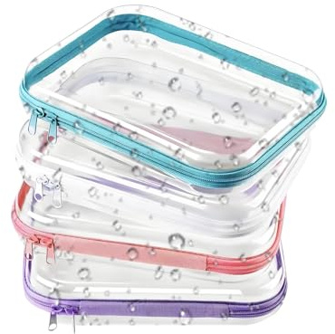 Astuccio trasparente impermeabile – per il trucco con cerniera, borsa da toilette | organizer cosmetico da viaggio, prodotti per la cura della donna, conservazione compatta durevole