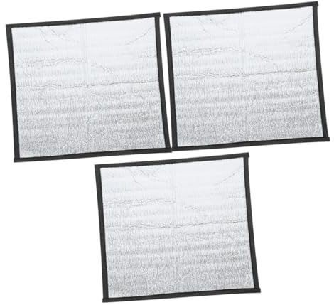 HEMOTON 3pcs Reptile Heating Mat with Reflective Thermal Film Portable Insulation Heat Pad for Pets Terrarium Warmer for Snakes Lizards Frogs and Geckos