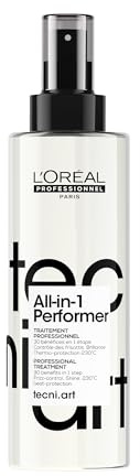 L’Oréal Professionnel Tecni.ART All in 1 Performer 30 Multi-Benefit, Leave-in Conditioner & Treatment Spray, Heat Protection, Detangling, Anti-frizz and Shine, 190ml