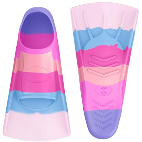 QcoQce Schwimmflossen Kinder, Silikon Kurzflossen zum Tauchen