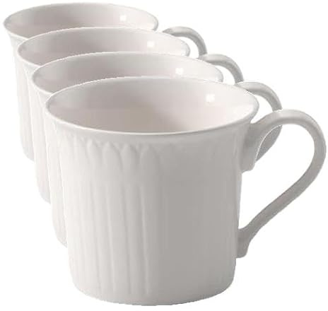 Villeroy & Boch 10-4600-1300 Tasse à Café/Thé 0,2 L Porcelaine Blanc 32 x 21,5 x 9,5 cm 1 Tasse (Lot de 4)