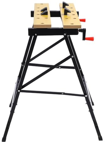Ausla Scaffale per Banco da Lavoro Pieghevole Portatile, Tavolo da Lavoro con Struttura in Acciaio, capacità di 220 Libbre per il Serraggio dell'officina Domestica per il Taglio della Pittura