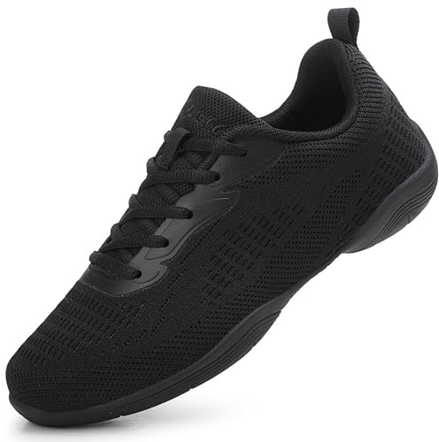 PQWXVYU Baskets de Cheerleading Chaussures de Cheer Noires pour Femme 35