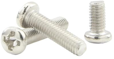 10/20/30/50 unidades Tornillo de máquina cabeza redonda plana, niquelado, con ranura en cruz, mini tornillo(45mm,M5 10pcs)