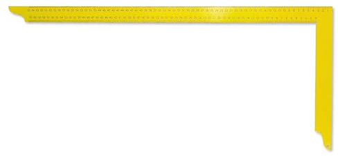 hedue® Zimmermannswinkel ZY - Gelber Zimmermannswinkel groß, Zimmererwinkel mit mm-Skala Typ A, Zimmermann Winkel 700 mm