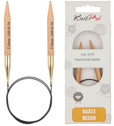 KnitPro Basix Beech Rundnadeln 40 (100cm) | 7mm