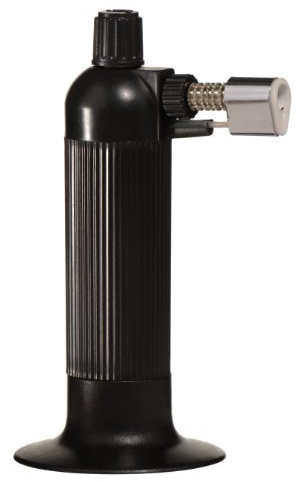 Premier Housewares Chefs Blow Torch Kitchen Gadget Black Butane Lighter Refillable Blow Torch Cooking 17 x 8 x 7 cm