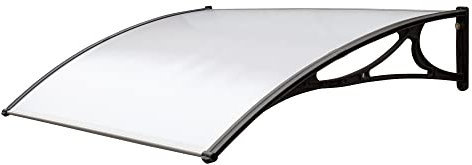 Linea Garden Friend P1327004, Auvent ABS Profondeur 80 Cm, Longueur 100 cm, Noir