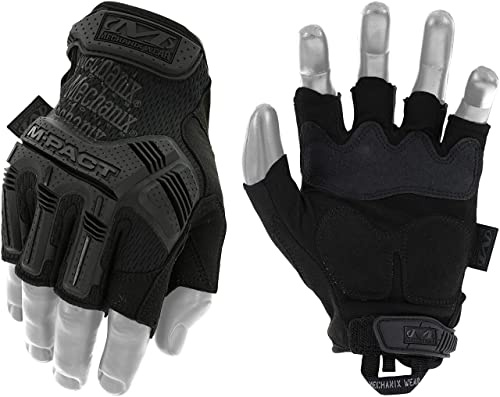 Mechanix Wear - M-Pact Fingerless Covert Guantes (Medium, Negro)