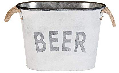 Large Metal Drinks Beer Tub Champagne Wine Bottle Holder Ice Cooler Bucket 36cm