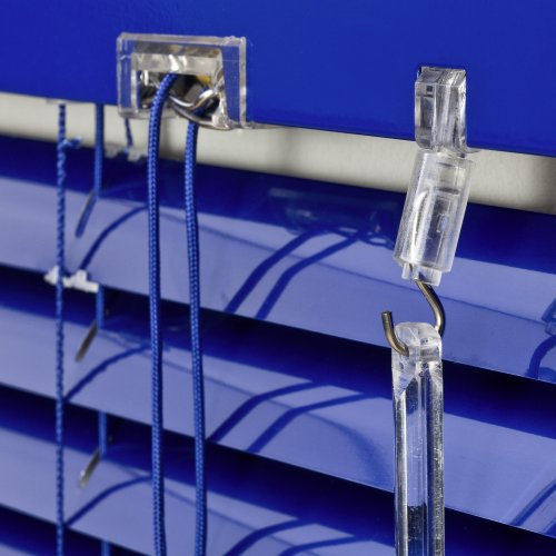 WR-Design Alu Jalousie dunkel blau orientblau - Breite 50 bis 240 cm - Höhe 130/160 / 220 cm - Tür Fenster Rollo Jalousette Aluminium Fensterjalousie Lamellen Metall (60 x 160 cm)