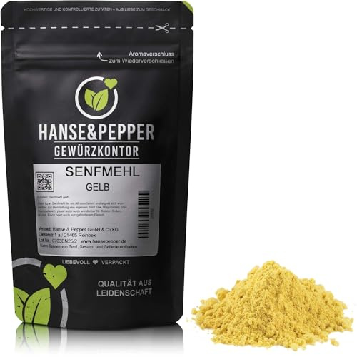 500g Senfmehl gelb Senf gemahlen Top 1A Aromatisch natürlich vom Hanse&Pepper Gewürzkontor - Gourmet Serie