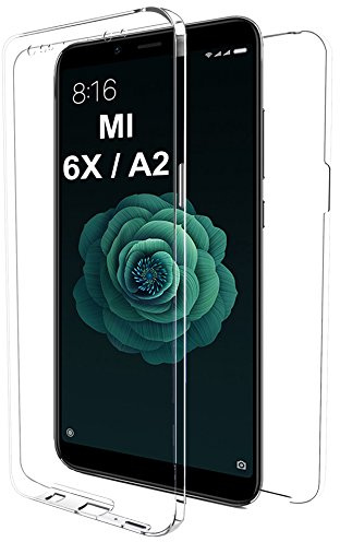MovilCom® - Funda Xiaomi Mi 6X / A2 Transparente Ultra Fina Doble 360 | Clear View | Delantera y Trasera | Silicona TPU + PC | Alta Resistencia