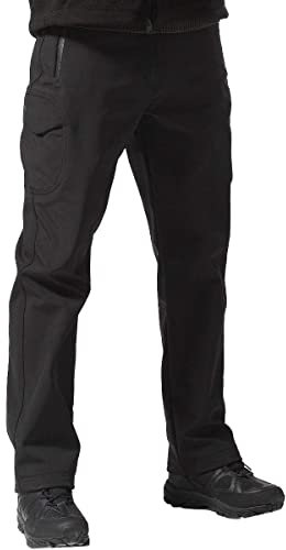 FREE SOLDIER Lavoro Uomo Pantaloni Sci Termici Hiking Pants, Nero, 50 Men's