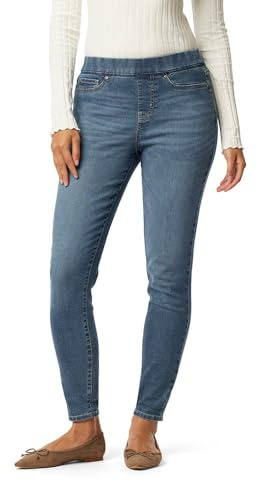 Levi Strauss Signature Gold Women's Totally Shaping Pull-on Skinny Jeans Mid-Rise Stretch Denim (Available in Plus Size), Sun Worshipper Signature, 14 Medium