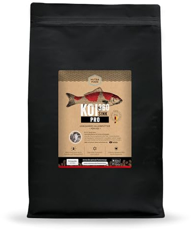 Nutramare Koi360 Pro Sink 4,5kg | Sinkendes Herbst-Koifutter | Hochverdaulich mit Wheat Germ, Spirulina & Beta-Glucan