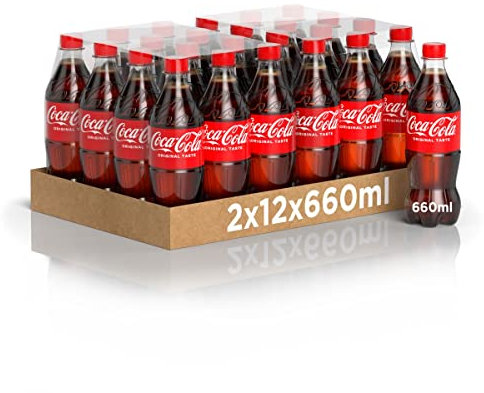 Coca-Cola Original Taste – 2x12 Bottiglie da 660 ml, Tutto il Gusto Originale di Coca-Cola in bottiglia PET 100% Riciclabile, Bevanda Analcolica