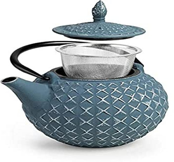 Ibili - Théière en Fonte Daca, 0,85 Litre, Intérieur Émaillé, Compatible avec les Plaques à Induction