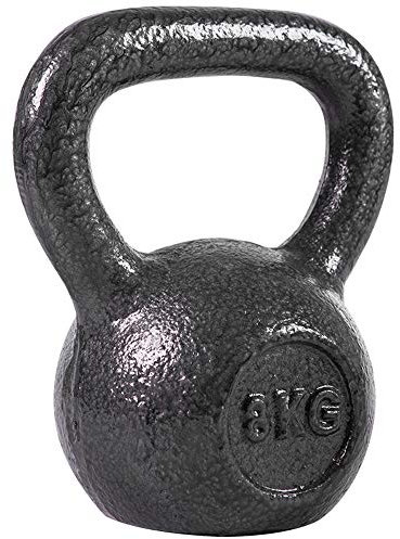 Gusseisen Kettlebell lackierte Oberfläche Gewicht 4-40 kg zum Muskelaufbau Verbesserung der Kernkraft und Gleichgewichts,10kg
