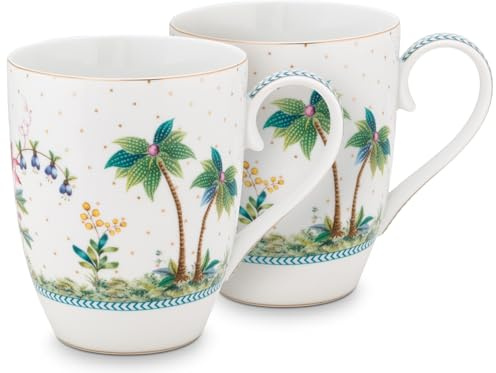 Pip Studio Jolie Dots Gold Becher mit Henkel Gross Set2