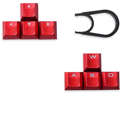 HUYUN Texture Tactility Backlit Keycaps Compatible for Alienware AW510K/ikbc S200/K70 RGB MK.2 LP Low Profile Keyboard (Red)