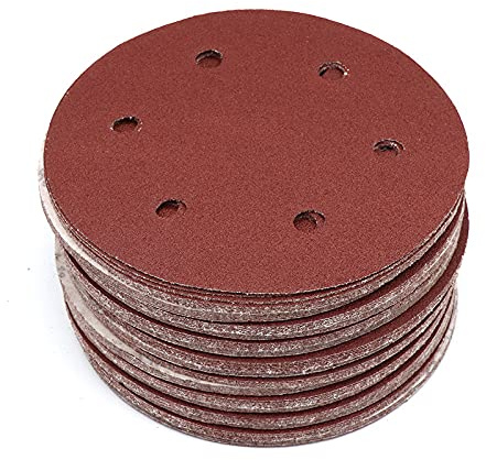 10 pièces 9 pouces 6 trous grain 40-2000 disques de papier abrasif papier abrasif auto-adhésif disque rond outil de meulage de meubles en tôle de sable, 2000