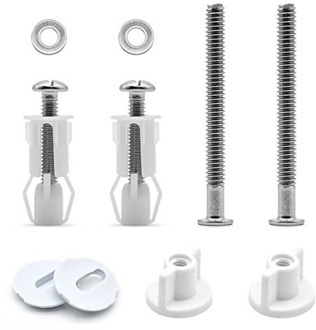 Skyzone 2 paires fixation abattant wc, Raccords de siège de toilette universels vis et boulons, charniere abattant wc, Kit de fixation de siège de toilette remplacement