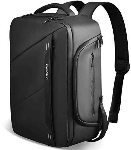 Cwatcun Camera Backpack Professional DSLR Bag with USB Charging Port Rain Cover, Photography Laptop Backpack for Women Men Waterproof, Camera Case Compatible for Sony Canon Nikon Lens Tripod (Black)