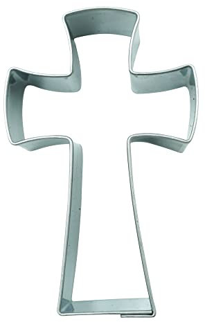 BekkiB - Cortador de galletas Cruz – aprox. 6,3 cm, símbolo cristiano, cortador de galletas de acero inoxidable, apto para lavavajillas – 3461