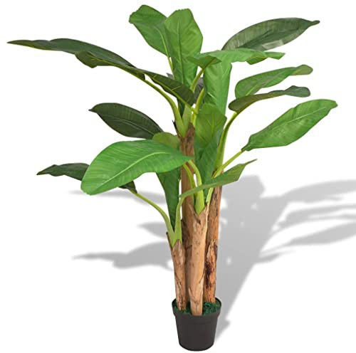Home & Garden - Planta artificial de plátano con maceta (175 cm), color verde