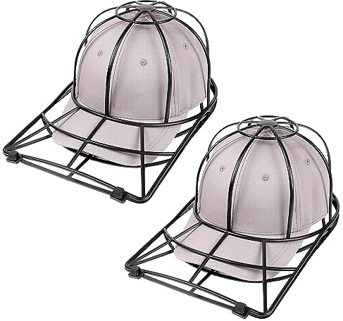 xocome 2 Stück Cap Wascher Set - Mützenreinigungshalterung für die Spülmaschine, Schützt und fixiert Baseballkappen - Geeignet für Baseballkappen mit gebogenem oder geradem Schirm