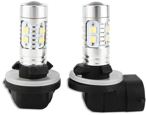 HERCHR Bombillas Antiniebla LED, H27 881 50W DRL Superbrillante Luces Antiniebla Led 6000K Reemplazo De Bombillas Antiniebla Blancas Para Luces Diurnas O De Marcha Atrás, Luces Antiniebla Traseras