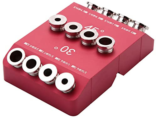 Papiivan 30/45/90° Angle Drill Hole Guide Jig for Angled and Straight Hole,Cable Railing Lag Screw Drilling Template,1PCS