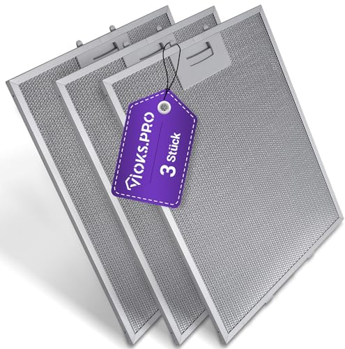 Vioks.pro Set 3x Metallfilter Dunstabzugshaube 310x250mm für Bosch, Neff, Siemens & mehr