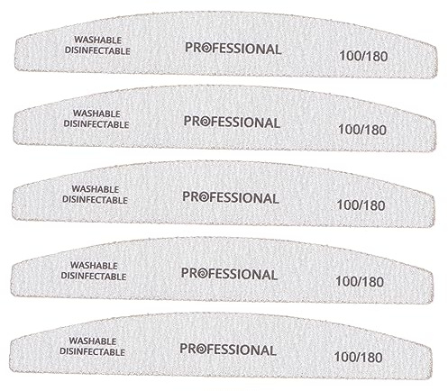 Healeved 5pezzi Professionali Per Unghie Semi-arco in Eva e Emery Buffer Per Pedicure e Manicure Strumenti Per Cura Dita e Unghie Naturali e Finte Uso Salon e Casa